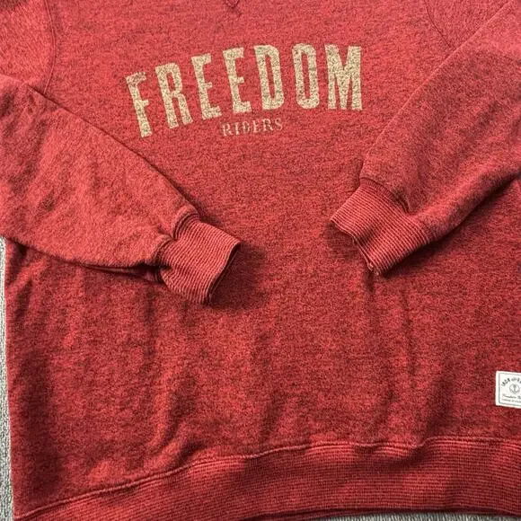 Iron And Resin Sweater Adult Extra Large Red Long Sleeve Casual Moto Men's - Picture 6 of 13